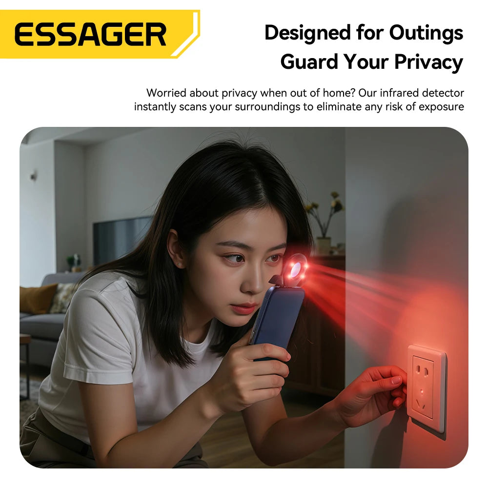 Hidden Camera Detector – Infrared Anti-Spy Pinhole Lens Scanner Security Detector SPOT