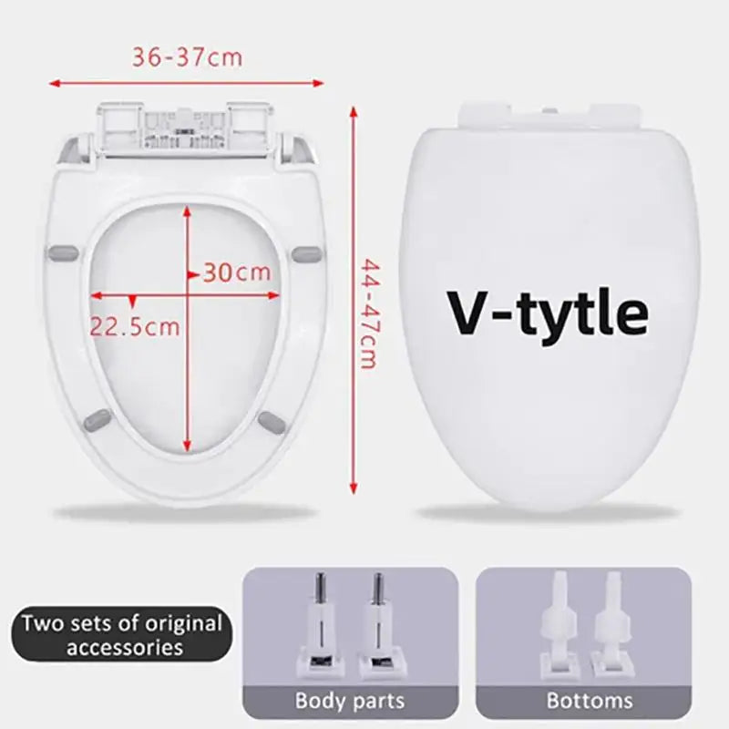 Universal Slow-Close Toilet Seat Cover – U/V/O Type PP Board Toilet Seat Cover SPOT A2