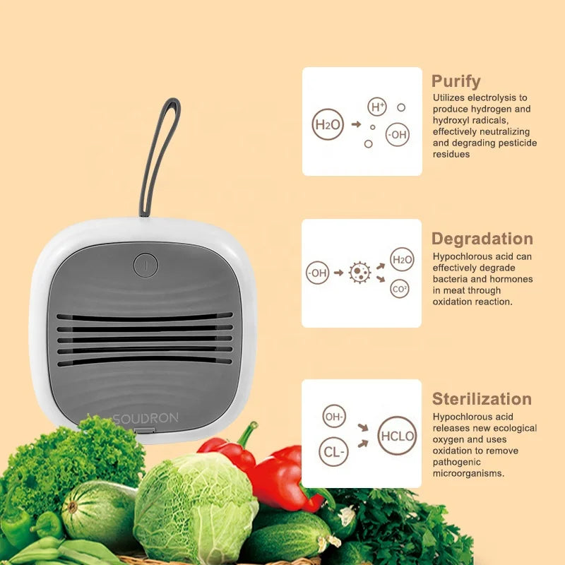 Wireless Rechargeable Fruit & Vegetable Cleaning Machine Food Cleaning Machine SPOT