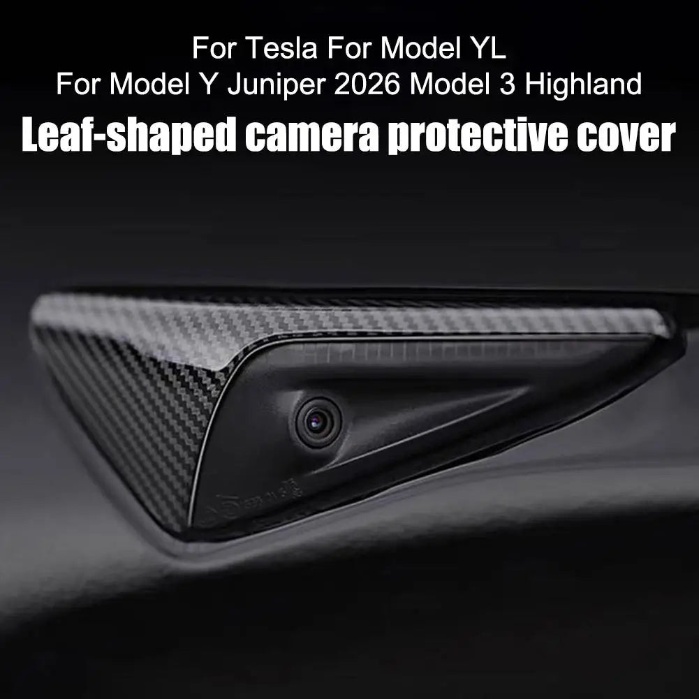 Tesla Model Y & Model 3 Side Camera Cover – Matte Black ABS Camera Protection Cover SPOT