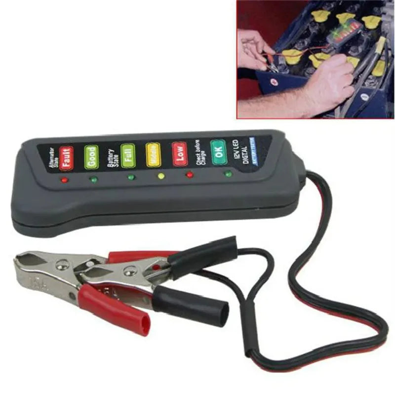 12V Digital Battery & Alternator Tester with Brake Fluid Tester Automotive Diagnostic Tester SPOT