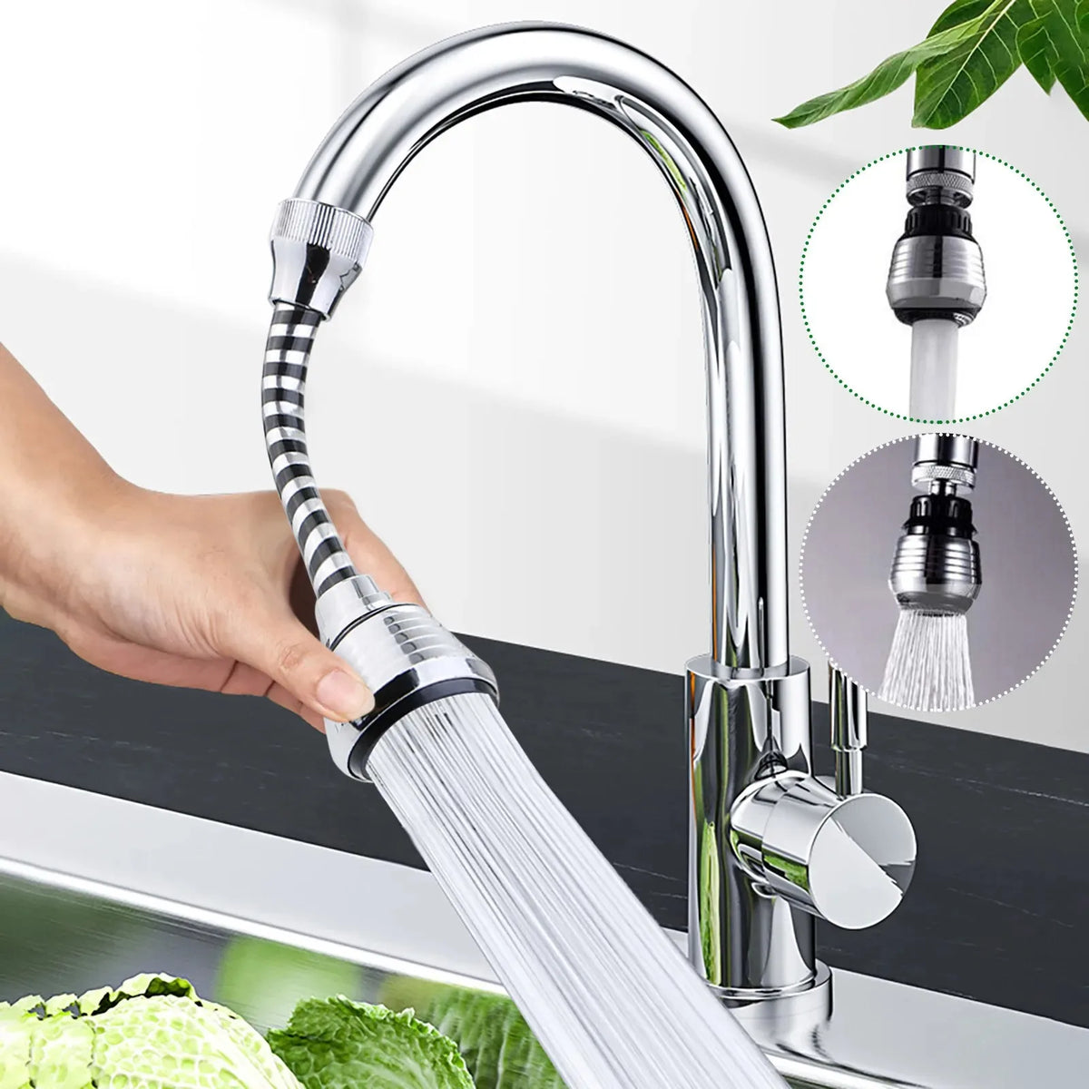 360° Adjustable Faucet Extender Nozzle – Water-Saving Filter Faucet Extender Nozzle SPOT