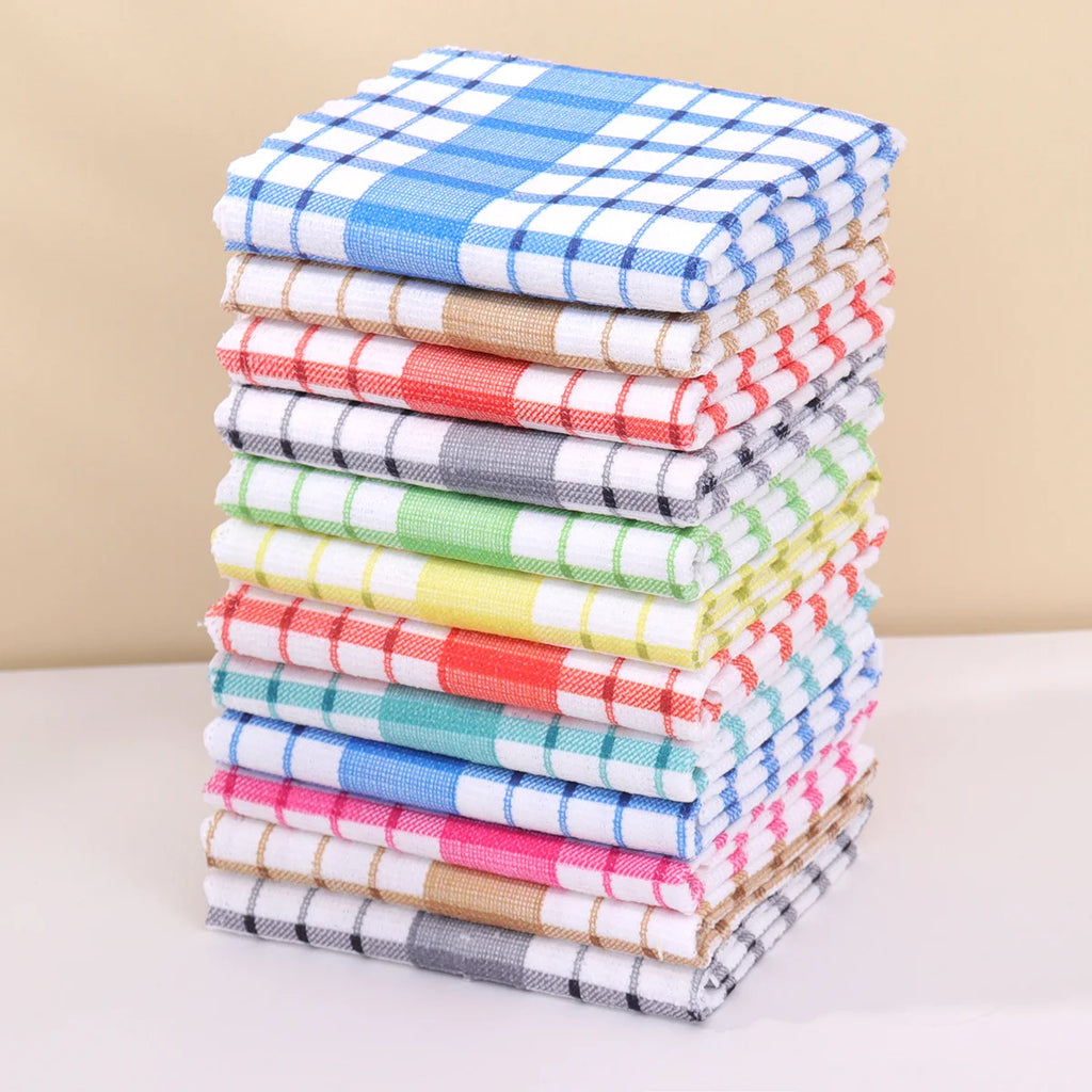 Modern Checkered Dish Towels – Soft & Absorbent Kitchen Towels 6/12pk Kitchen Dish Towels SPOT