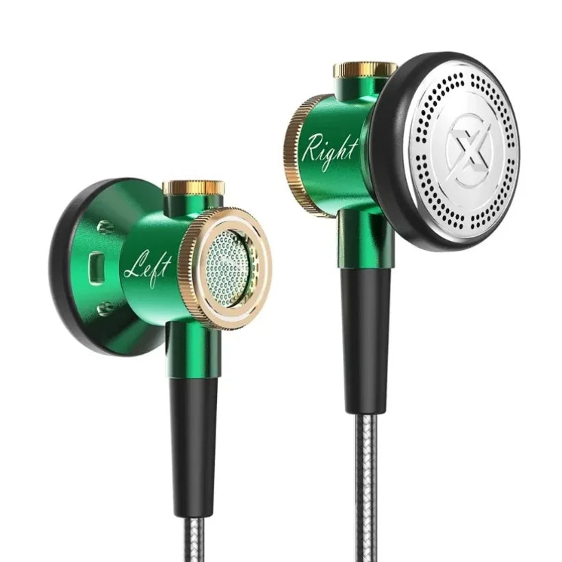 VIKEFON D08 Flat-Head Earbuds 16mm Driver Aluminum Inline Mic Wired Flat-Head Earbuds SPOT