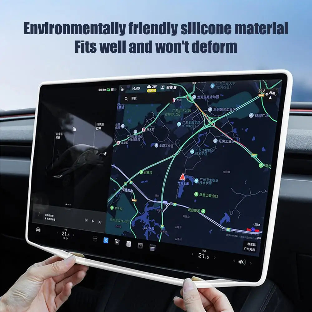 Silicone Screen Protective Frame – Tesla Model 3 & Model Y Car Screen Protector SPOT