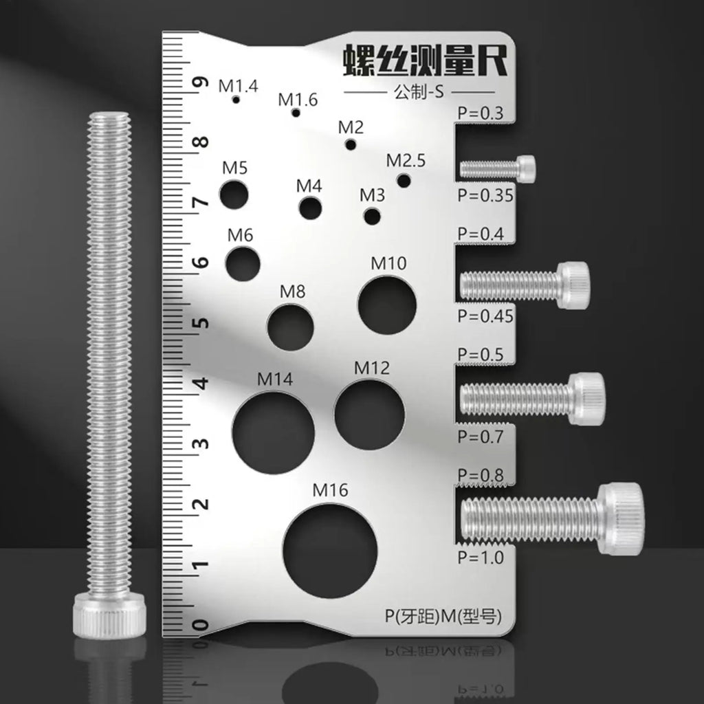 Stainless Steel Thread Checker Screw Gauge Measurement Tool Thread Gauge Tool SPOT