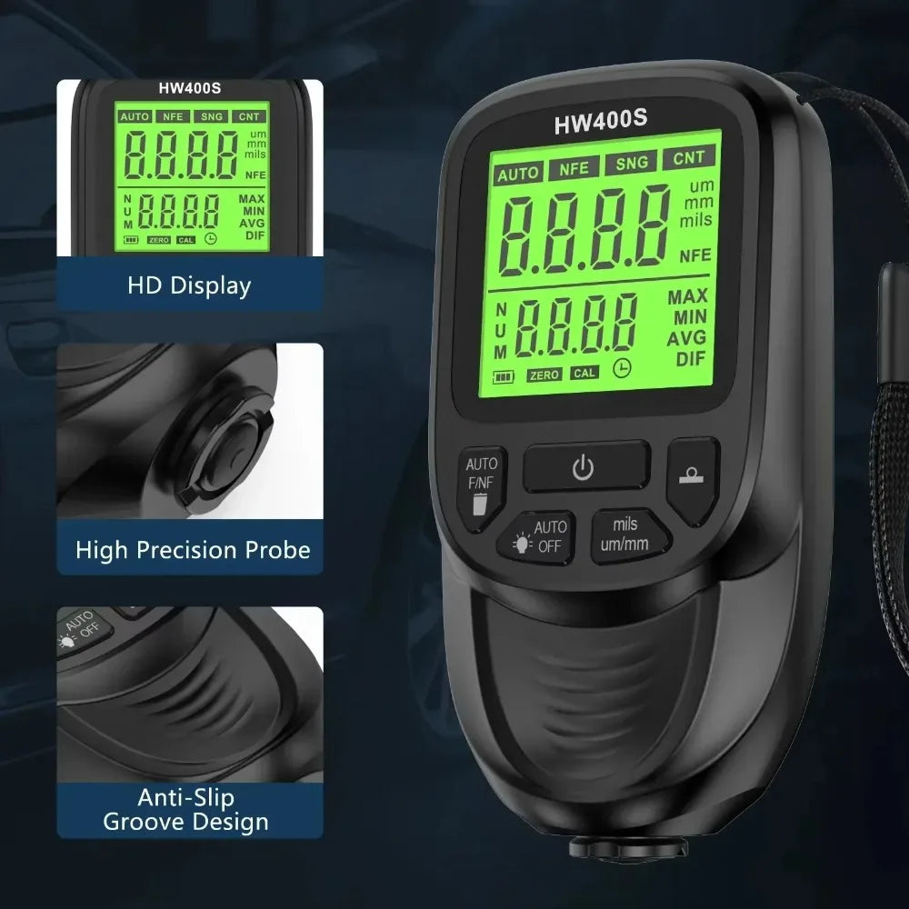 Digital Paint Thickness Gauge – Auto-Switch Film Detector Paint Thickness Gauge SPOT