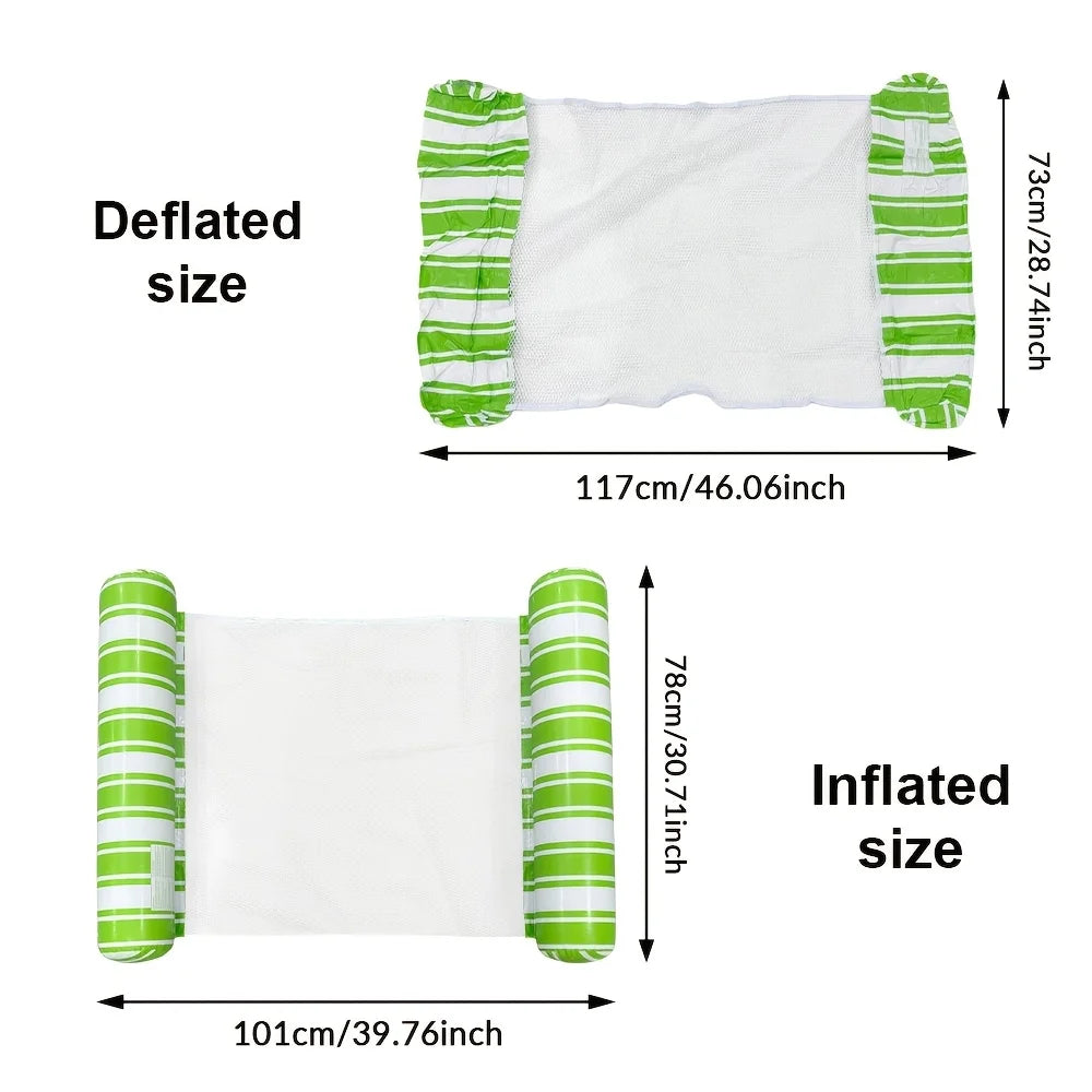 Inflatable Striped Pool Float Hammock – 4 Colors | PVC Inflatable Pool Float SPOT