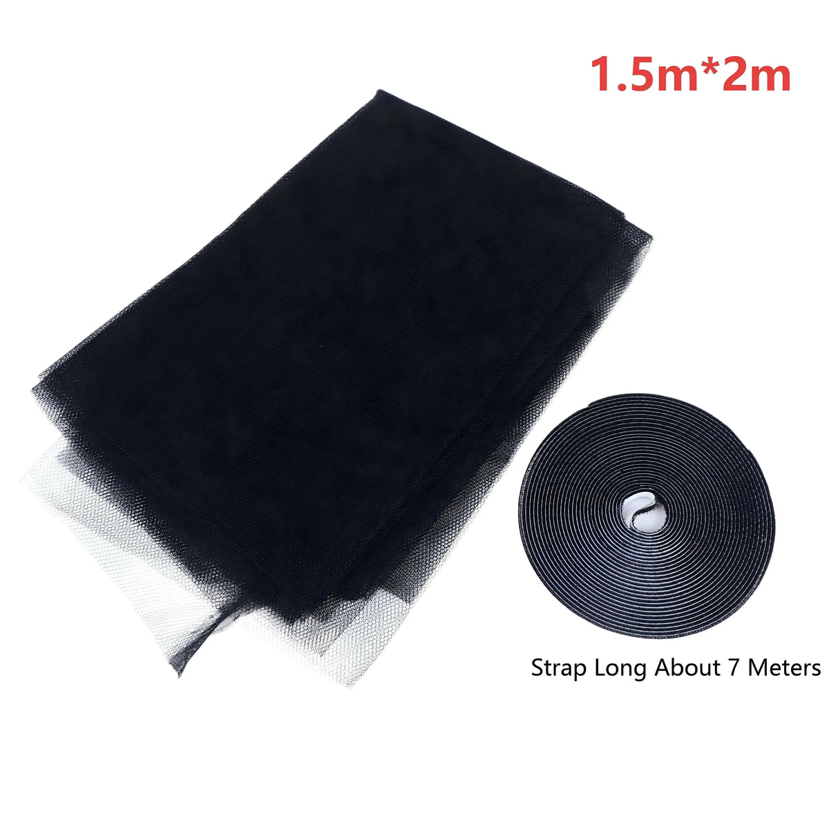 Cut-to-Fit Window Insect Screen – No-Drill Velcro Install Window Insect Screen SPOT Black 150x200cm