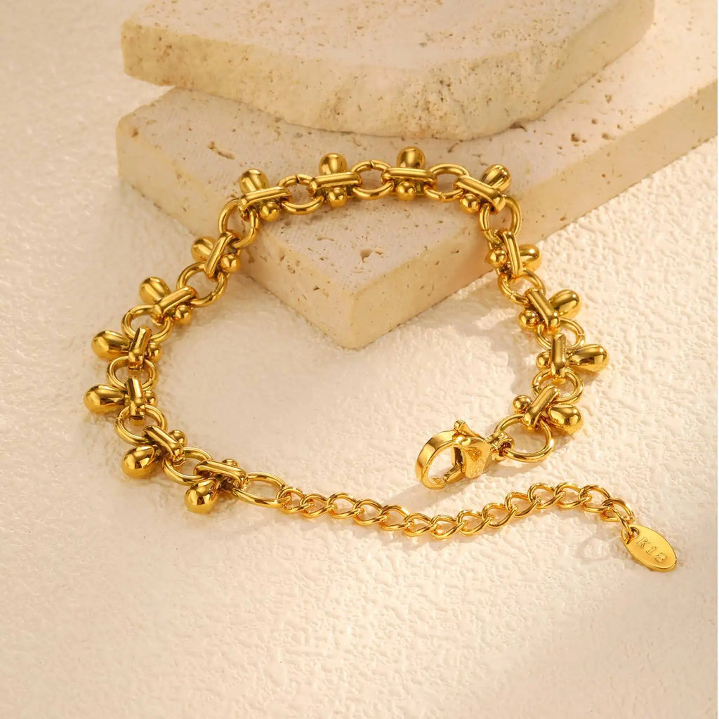 Meaeguet 18K Gold Chunky Chain Bracelet | 316L Stainless Steel Chain Link Bracelet SPOT
