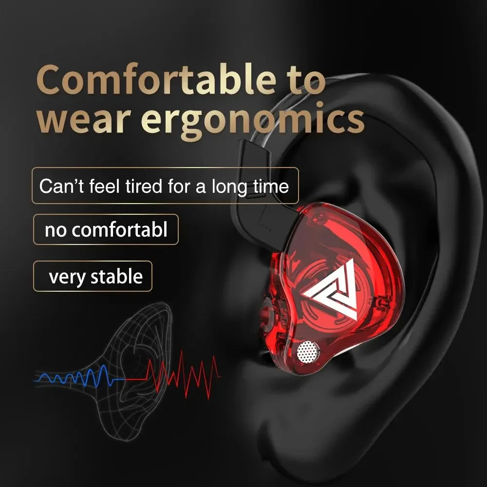 QKZ AK6 Wired In-Ear Earphones – HIFI Bass & Mic Wired In-Ear Earphones SPOT
