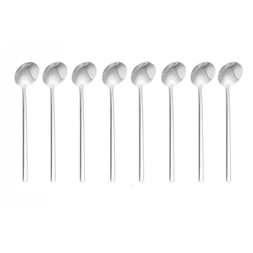 Stainless Steel Long Handle Spoons for Iced Tea & Cocktails Cocktail Stirring Spoons SPOT 13.2cm 8PCs
