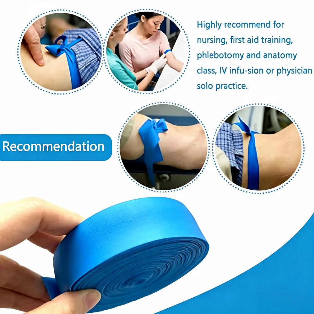 25-Pack Disposable TPE Tourniquet Straps – Emergency First Aid Band Disposable Tourniquet SPOT