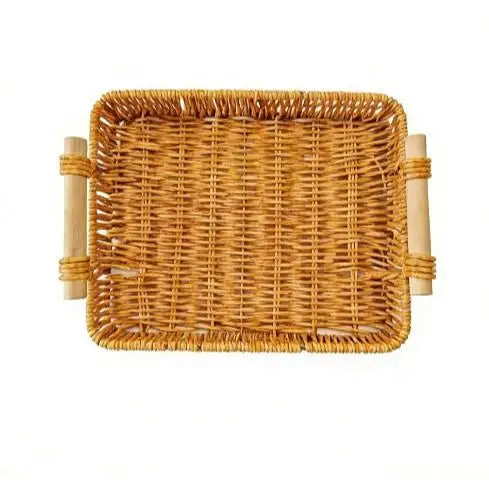 Woven PE Basket – Multipurpose Countertop & Serving Organizer Woven Storage Basket SPOT