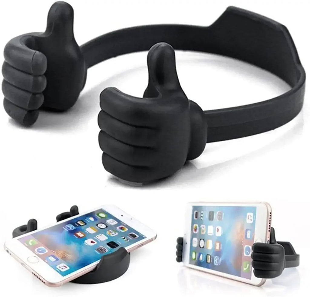 Thumbs Up Desktop Phone & Tablet Stand | Multi-Angle Holder Desktop Phone Stand SPOT black