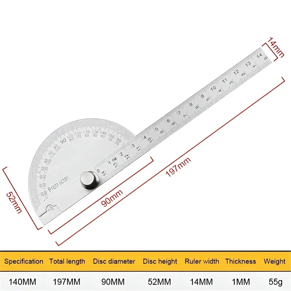 14cm Stainless Steel Carpenter Angle Finder Protractor 180° Angle Finder Protractor SPOT 14CM