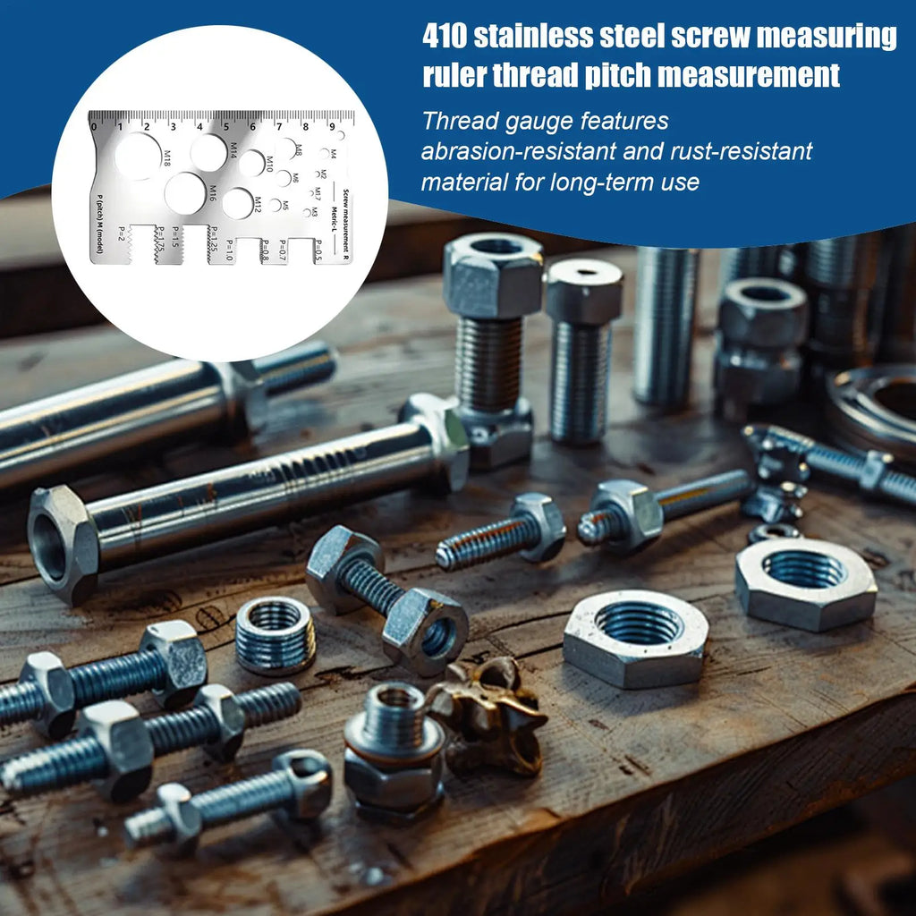 Stainless Steel Bolt Thread Checker & Measuring Gauge Tool Thread Gauge Tool SPOT