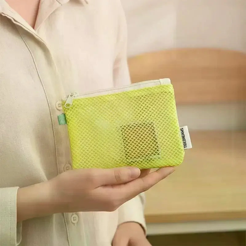 Mini Mesh Cosmetic Pouch – Travel Makeup Bag & Organizer Cosmetic Travel Pouch SPOT