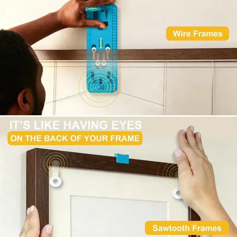 Picture Frame Hanging Kit with Built-In Level | Wall Décor Tool Wall Hanging Tool SPOT