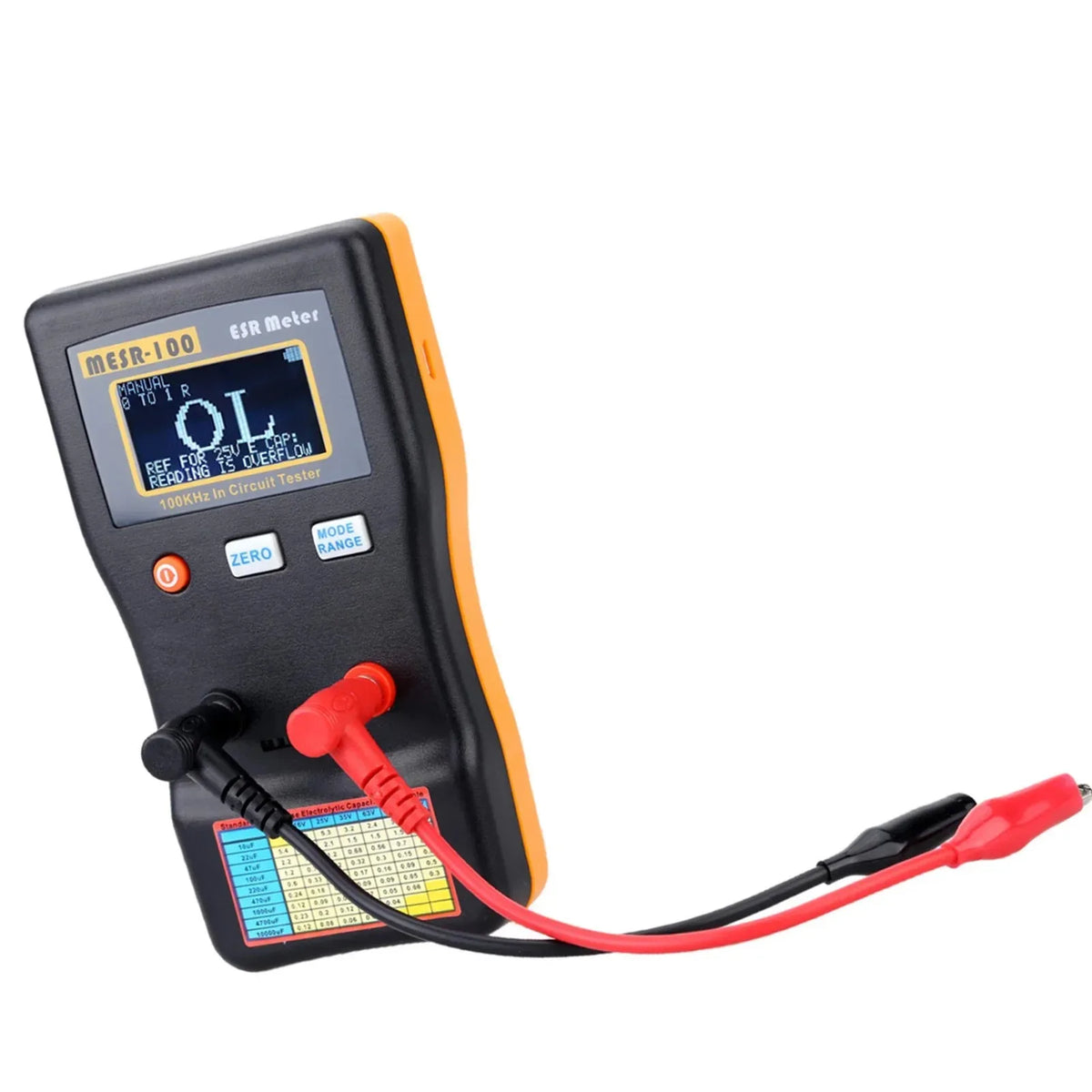 MESR-100 ESR Capacitor Tester – Auto-Ranging Low Ohm Meter ESR Capacitor Tester SPOT