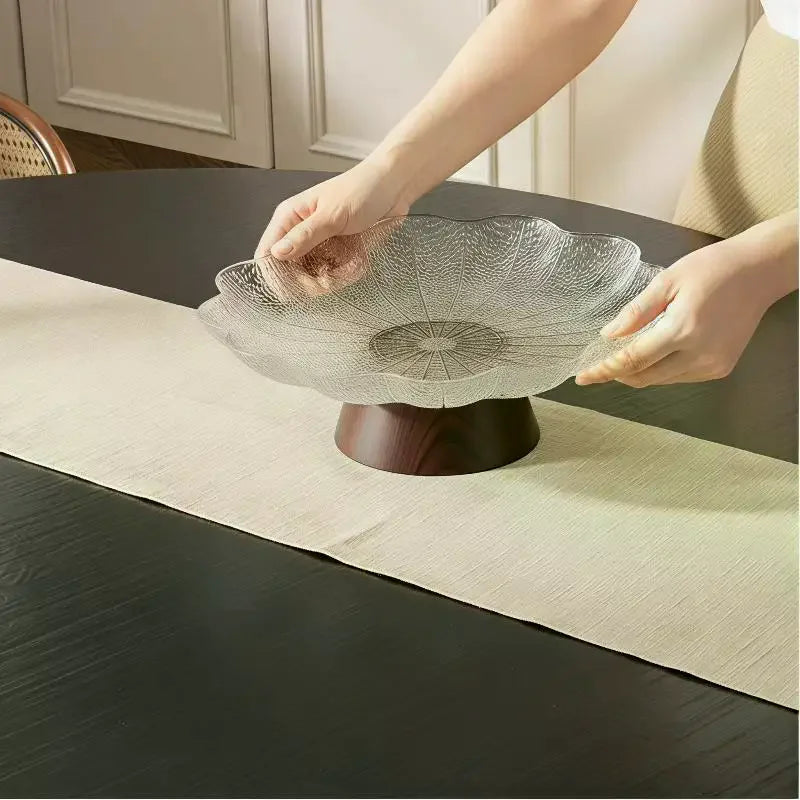 Footed Fruit Plate – BPA-Free Pedestal Dessert Display Stand Pedestal Serving Plate SPOT