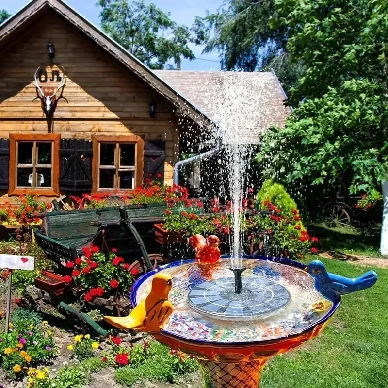 Solar Powered Water Fountain – Garden Pond & Bird Bath Decor Solar Garden Fountain SPOT