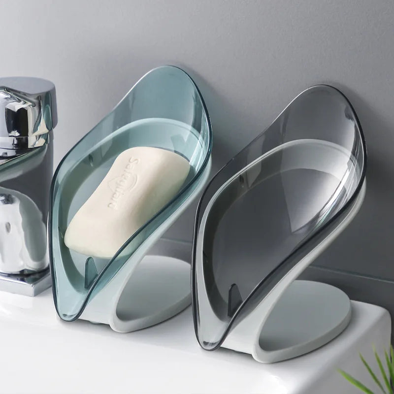 Leaf Shape Self-Draining Soap Dish – Non-Slip Holder Soap Dish SPOT