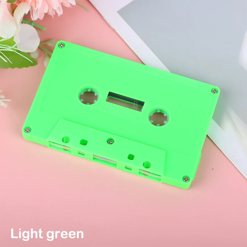Blank Cassette Tape Shell – Empty Color Audio Tape Case Cassette Tape Shell SPOT Light green