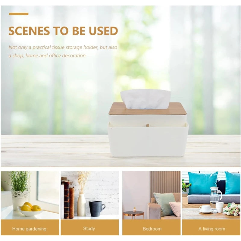 White Plastic Tissue Box Holder – Car, Bathroom & Office Tissue Box Holder SPOT