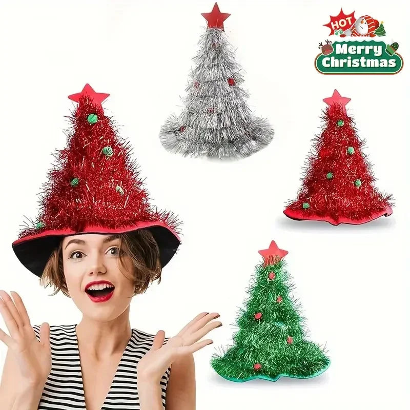 Glitter Christmas Tree Hat – Adult Holiday Costume & Photo Prop Holiday Costume Hat SPOT