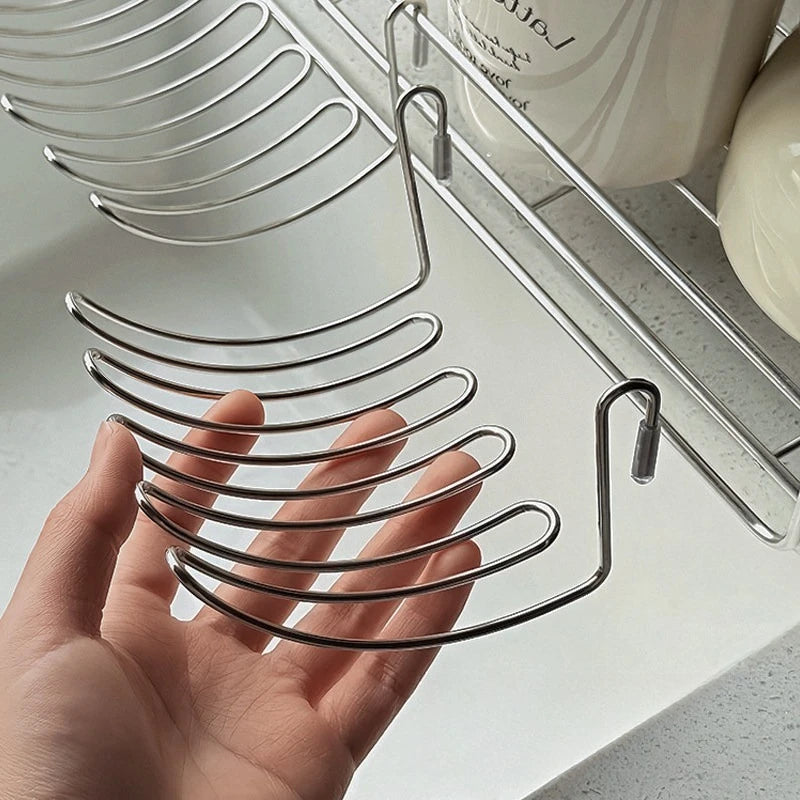 Stainless Steel Sink Drain Basket Hanging Rack – Space Saving Sink Drain Basket SPOT