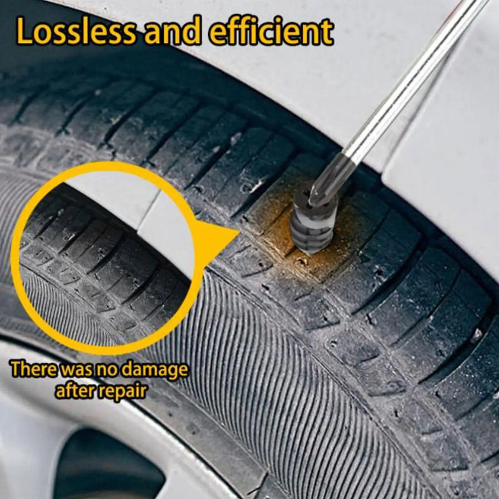 32-Pc Tubeless Tire Repair Rubber Nail Kit – Car & Motorcycle Tire Repair Kit SPOT