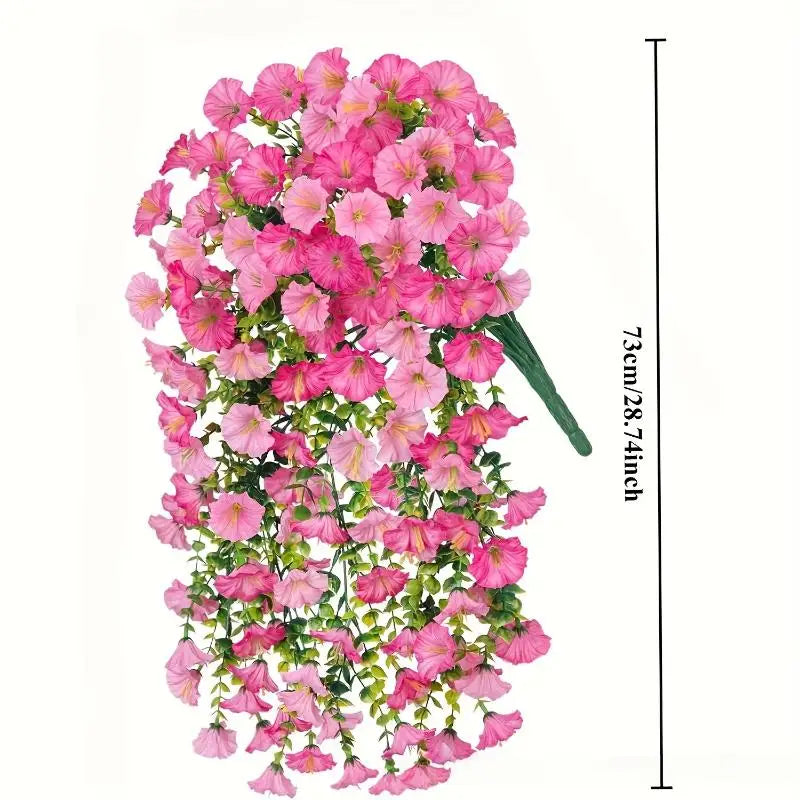 UV-Resistant Artificial Morning Glory Eucalyptus Hanging Decor Artificial Hanging Flowers SPOT