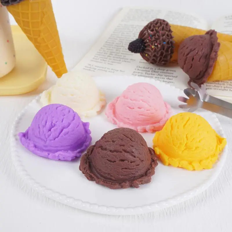 Fake Ice Cream Ball Ornament – Resin Party Decor Photo Prop Decorative Ornament SPOT