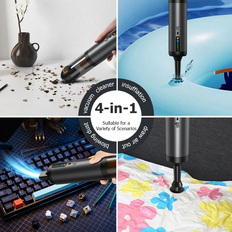 4-in-1 Cordless Car Vacuum & Air Duster – 20000Pa Handheld Handheld Vacuum Cleaner SPOT