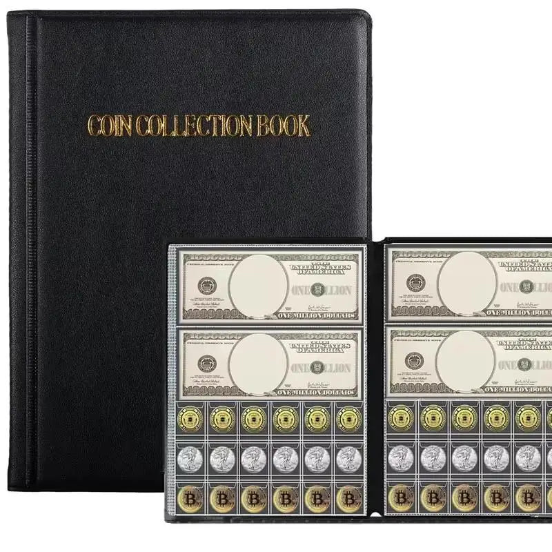 20-Page Banknote & Coin Collection Album – PVC Organizer Book Coin Collection Album SPOT