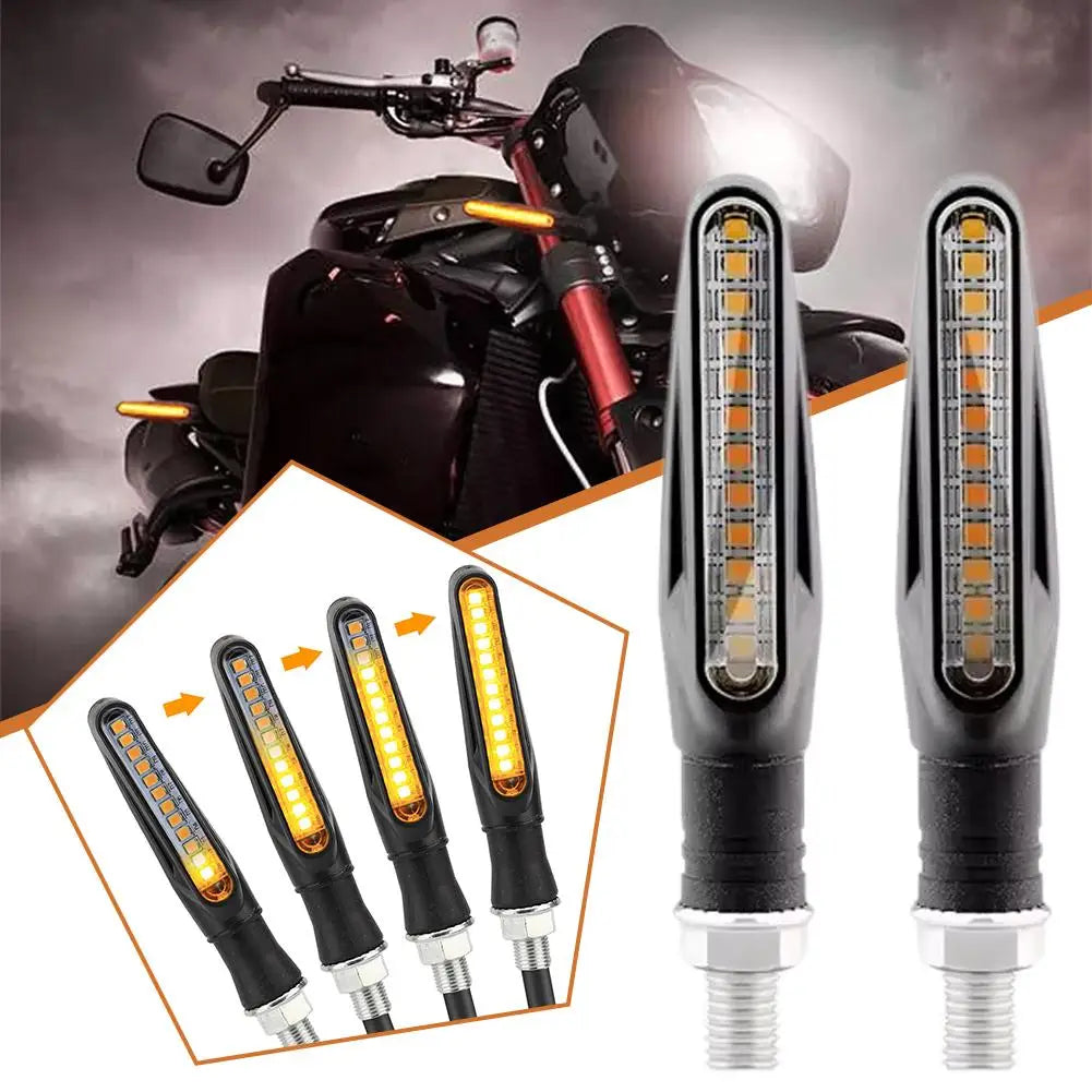 Motorcycle LED Turn Signal Lights – Amber DRL Blinker 2/4 Pack Motorcycle Turn Signals SPOT