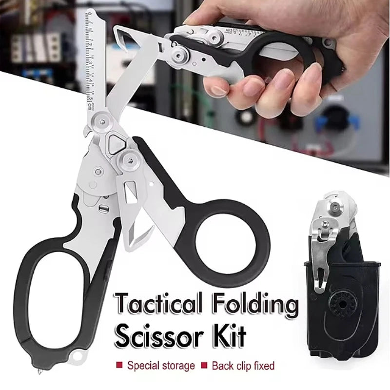 Tactical Folding Scissors Window Breaker Outdoor Survival Tool Tactical Multi-Tool SPOT