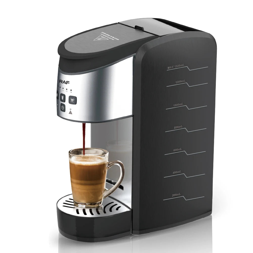 DUTRIEUX Espresso & Capsule Coffee Maker 1320ml 1500W Espresso Coffee Maker SPOT Black EU