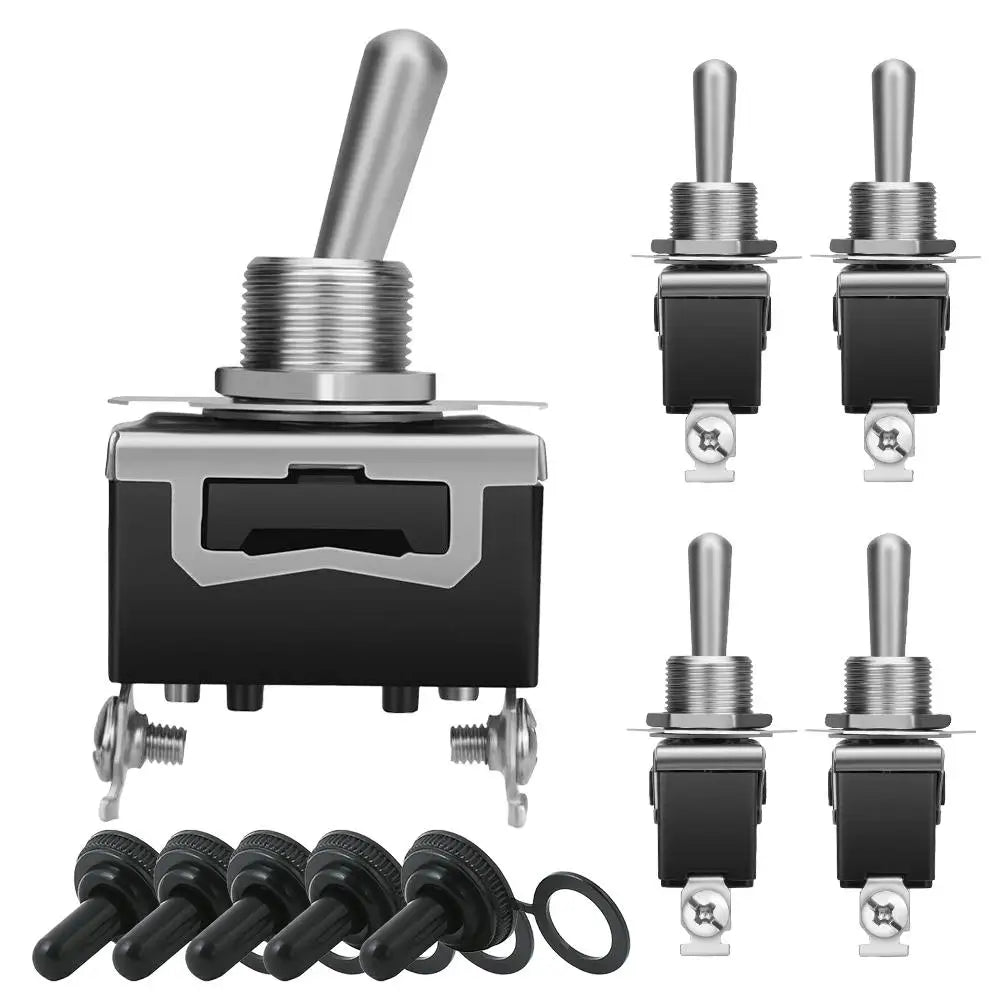 5-Pack SPST Rocker Switch 15A 250V Waterproof On/Off Switch Rocker Switch SPOT 1et