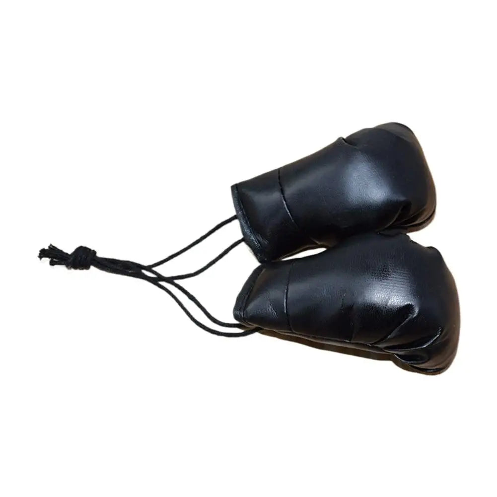 PU Leather Boxing Glove Car Rearview Mirror Pendant Car Mirror Ornament SPOT Black