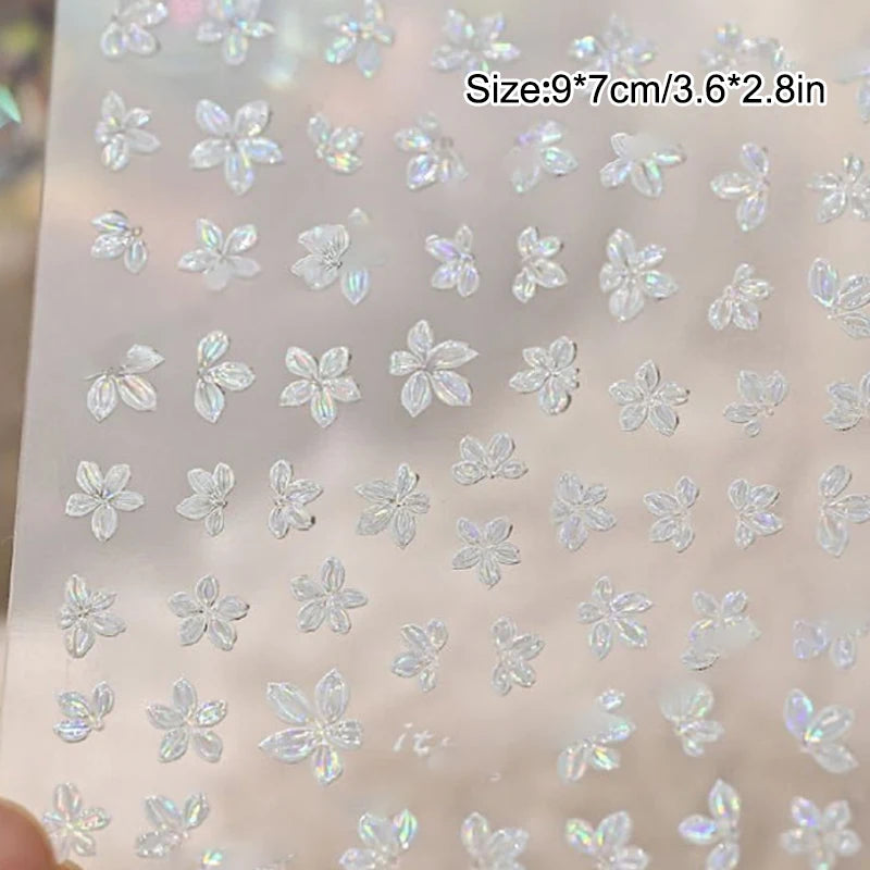 5-Petal Flower Nail Stickers – Floral DIY Nail Art Decals Nail Art Stickers SPOT