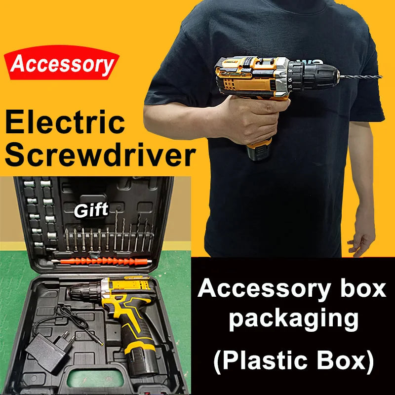 WISRETEC 12V Cordless Drill & Screwdriver Set – 2-in-1 Tool Cordless Drill Set SPOT