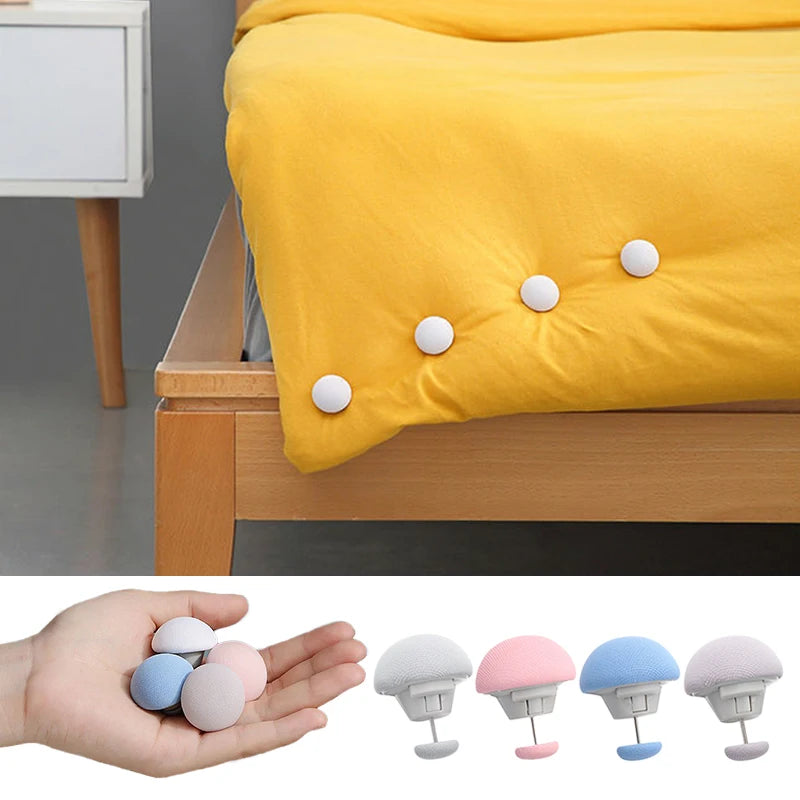 Mushroom Quilt Clips – Duvet & Bed Sheet Fastener Grippers 4/8-Pack Bedding Fastener Clips SPOT