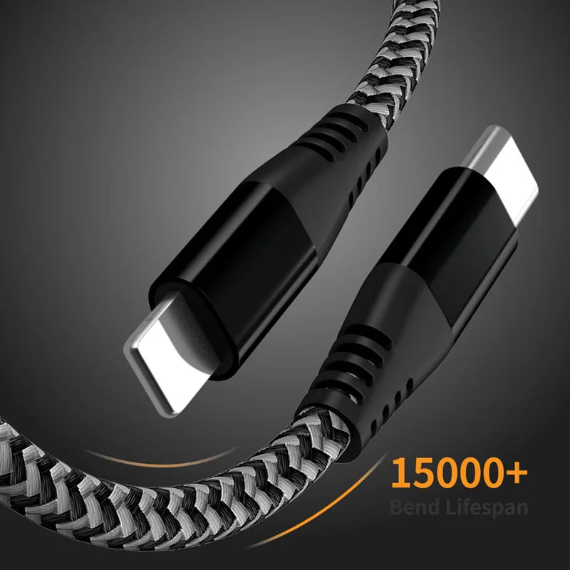 60W PD USB-C Braided Fast Charging Cable 1M 2M 3M | Type-C USB-C Charging Cable SPOT