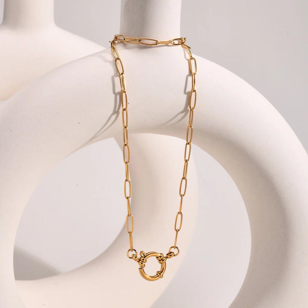 Meaeguet Stainless Steel Paperclip Pendant Necklace | Women Pendant Necklace SPOT