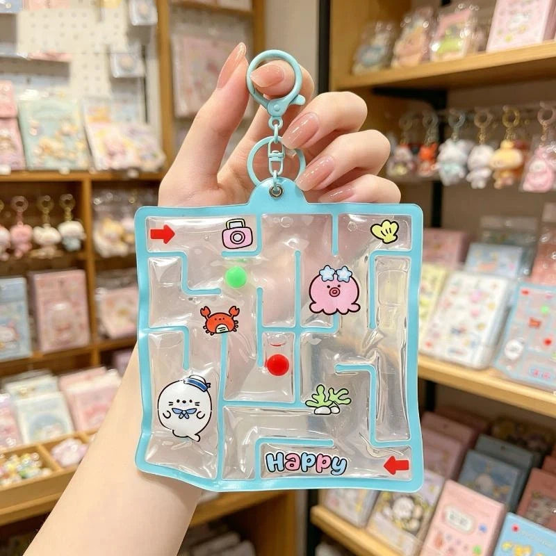 Water Bag Maze Squeeze Fidget Keychain Toy | Bulk Gifts Fidget Keychain Toy SPOT A4