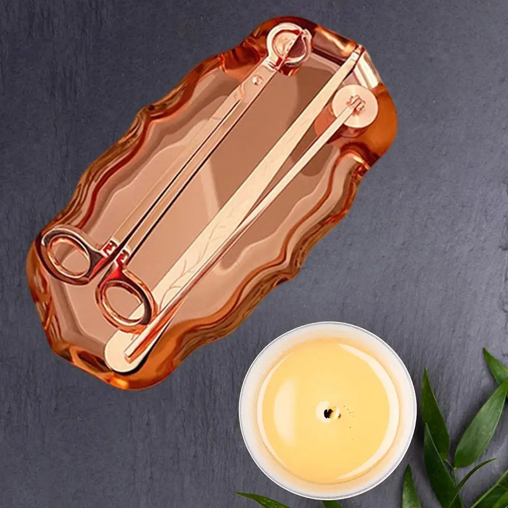4-Piece Candle Care Set – Trimmer, Dipper, Snuffer & Tray Candle Care Set SPOT