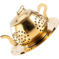 Golden Teapot Tea Infuser with Lid – 304 Stainless Steel Tea Infuser Strainer SPOT Default Title