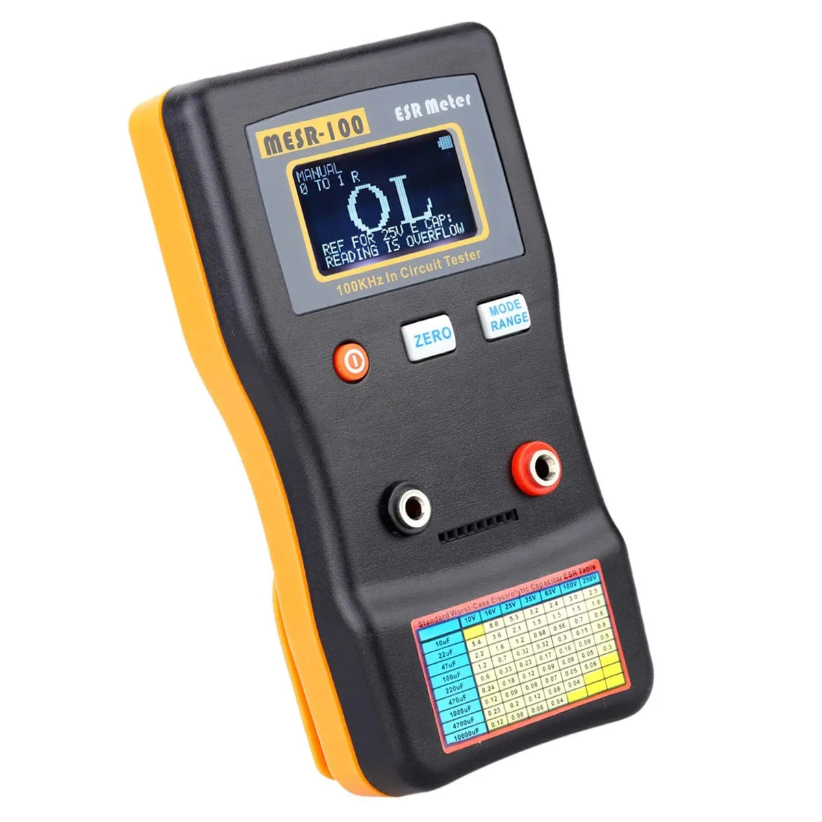 MESR-100 ESR Capacitor Internal Resistance Meter – Circuit Tester ESR Capacitor Meter SPOT